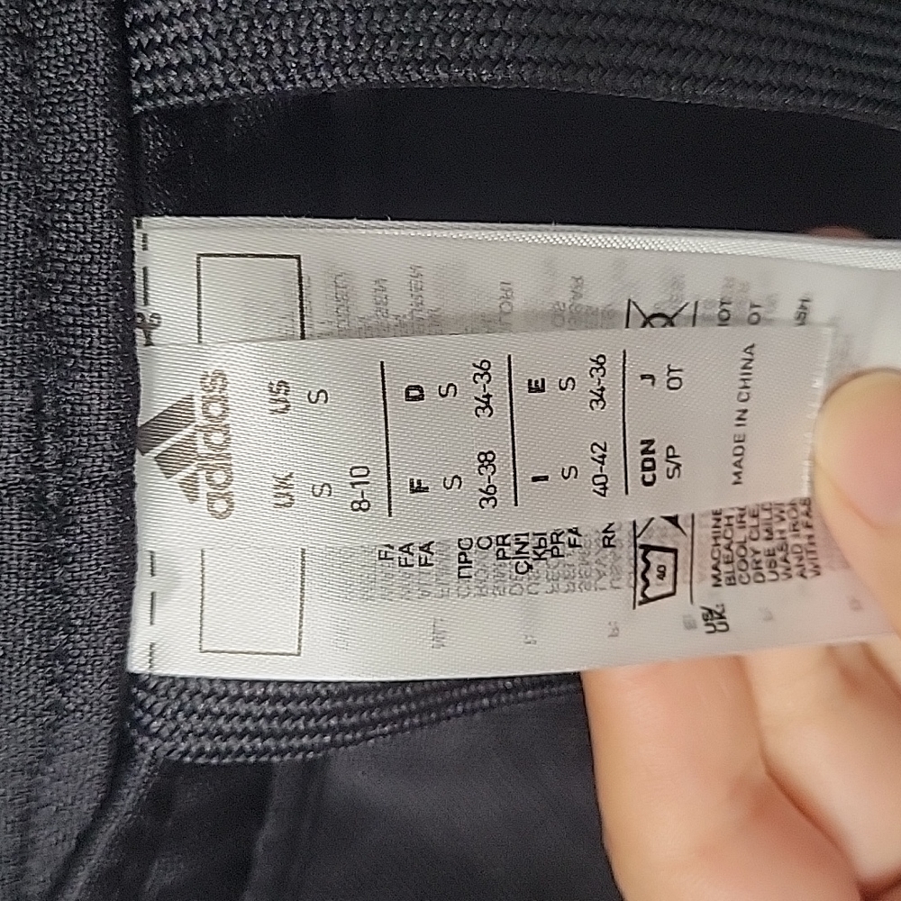 Adidas, black and pink, track pants, size small - Picture 9 of 9